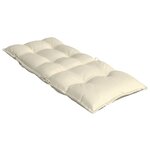 vidaXL Coussins de chaise à dossier haut lot de 4 crème tissu oxford