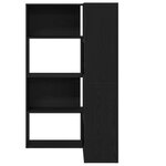 Cabinet d'angle vidaXL Noir Chêne 140x30x140 cm Bois d'ingénierie
