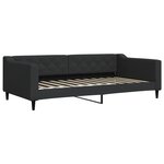 vidaXL Lit de jour avec gigogne sans matelas noir 100x200 cm