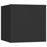 vidaXL Table de chevet Noir 30 5x30x30 cm Bois d'ingénierie
