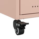 vidaXL Meuble TV rose 68x39x43 5 cm acier laminé à froid