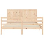 vidaXL Cadre de lit sans matelas 160x200 cm bois massif