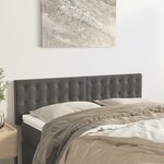 vidaXL Têtes de lit 2 Pièces Gris foncé 72x5x78/88 cm Velours