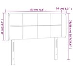 vidaXL Tête de lit à LED Noir 103x16x78/88 cm Velours