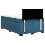 vidaXL Sommier à lattes de lit et matelas Bleu foncé 120x200cm Velours