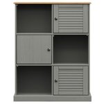 vidaXL Bibliothèque VIGO gris 90x35x114 5 cm bois massif de pin