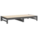 vidaXL Lit coulissant sans matelas gris 2x(90x200) cm