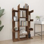 vidaXL Bibliothèque Chêne marron 86x25 5x140 cm Bois d'ingénierie