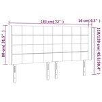 vidaXL Tête de lit à LED Crème 183x16x118/128 cm Tissu
