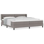 Lit Box Spring vidaXL avec Matelas Taupe 200x200 cm Tissu