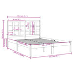 vidaXL Cadre de lit sans matelas 120x200 cm bois massif