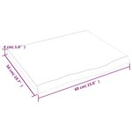 vidaXL Étagère murale 60x50x(2-4) cm bois de chêne massif non traité