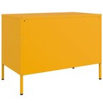 vidaXL Meuble TV jaune moutarde 68x39x50 5 cm acier