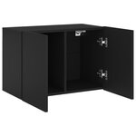 vidaXL Meuble TV mural noir 60x30x41 cm