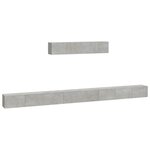 vidaXL Ensemble de meubles TV 6 Pièces Gris béton Bois d'ingénierie