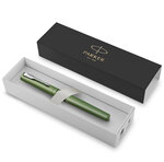 PARKER VECTOR XL Stylo plume  laque verte métallisée sur laiton  plume moyenne  encre bleue  Coffret cadeau