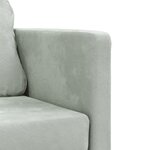 vidaXL Canapé-lit 2 en 1 gris clair 122x204x55 cm velours