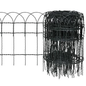 vidaXL Bordure de pelouse Fer enduit de poudre 10x0 4 m
