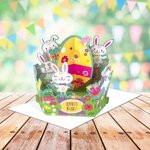 Carte de pâques pop up - oeuf 3d - draeger paris