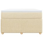 vidaXL Sommier à lattes de lit avec matelas Crème 120x200 cm Tissu