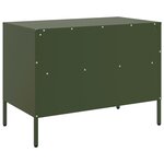 vidaXL Meubles TV 2 Pièces vert olive 68x39x50 5 cm acier laminé à froid