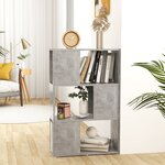 vidaXL Bibliothèque/Séparateur de pièce Gris 60x24x94 cm Aggloméré