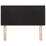 Cabeçal LED vidaXL Noir 90 cm en Velours avec Coussins Boutonnés
