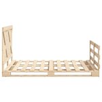 vidaXL Cadre de lit sans matelas avec tête de lit bois massif