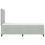 Lit à ressorts vidaXL avec matelas et lumière LED Gris clair 120x190 cm Velours