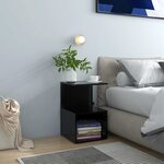 vidaXL Tables de chevet 2 Pièces noir 35x35x55 cm bois d'ingénierie