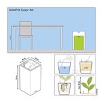 LECHUZA Jardinière CANTO Stone 30 LED High ALL-IN-ONE 30x30 cm