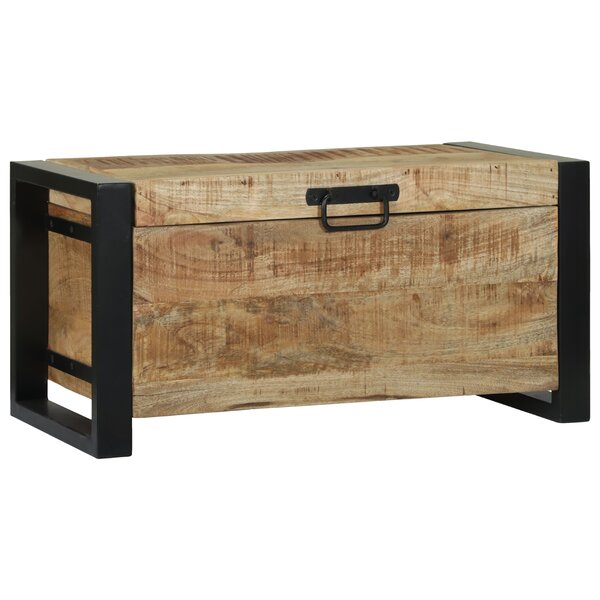 vidaXL Coffres de rangement 60x30x30cm en bois de manguier massif et métal