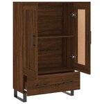vidaXL Buffet haut chêne marron 69 5x31x115 cm bois d'ingénierie