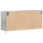 vidaXL Meuble TV mural avec lumières LED gris béton 100x31x45 cm