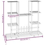 vidaXL Jardinière avec roues 94 5x24 5x91 5 cm Noir Fer