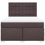 vidaXL Sommier à lattes de lit avec matelas Marron foncé 140x200 cm