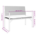 vidaXL Banc de jardin à 2 places avec coussin noir résine tressée