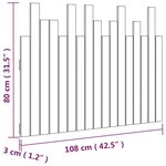 vidaXL Tête de lit murale Blanc 108x3x80 cm Bois massif de pin