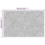 vidaXL Tapis lavable noir et doré 190x300 cm antidérapant
