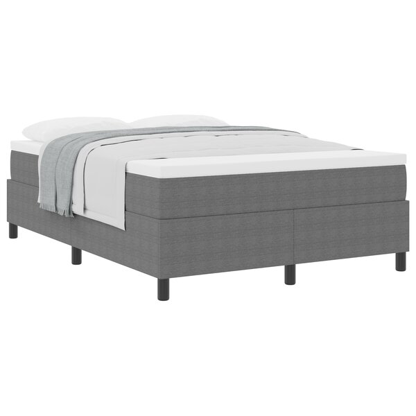 vidaXL Lit à Ressorts avec Matelas Gris Clair 140x200 cm Tissu en Velours Côtelé