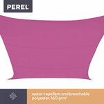 Perel Voile d'ombrage  hydrofuge  3 6 x 3 6 m  160 g/m²  polyester  carré  fuchsia