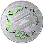 Pièce de monnaie 5 euro Italie 2020 argent BU – Olivetti Lettera 22 (verte)