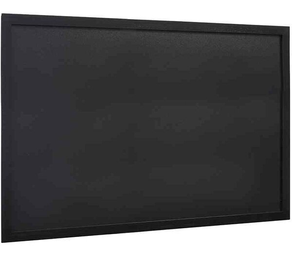 Ardoise murale WOODY 60 x 80 cm Cadre en bois Noir SECURIT
