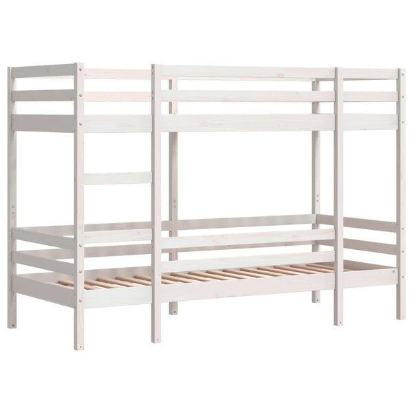 vidaXL Lit superposé Blanc 90x190 cm Bois de pin massif
