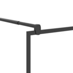 vidaXL Paroi de douche 90x195 cm Verre ESG avec design de pierre Noir