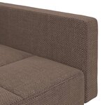 vidaXL Canapé-lit à 2 places avec deux oreillers taupe tissu