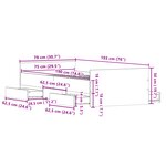 vidaXL Cadre de lit sans matelas Chêne artisanal 75x190 cm Bois d'ingénierie