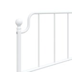 vidaXL Cadre de lit métal sans matelas avec pied de lit blanc 90x190cm