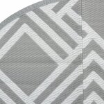 vidaXL Tapis d'extérieur gris Ø120 cm PP
