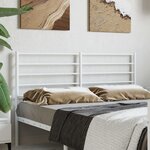vidaXL Tête de lit métal blanc 120 cm